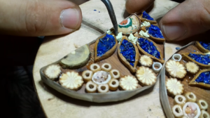 gros plan pose des pierres