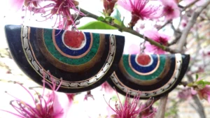 boucles d'oreilles pecher en fleur